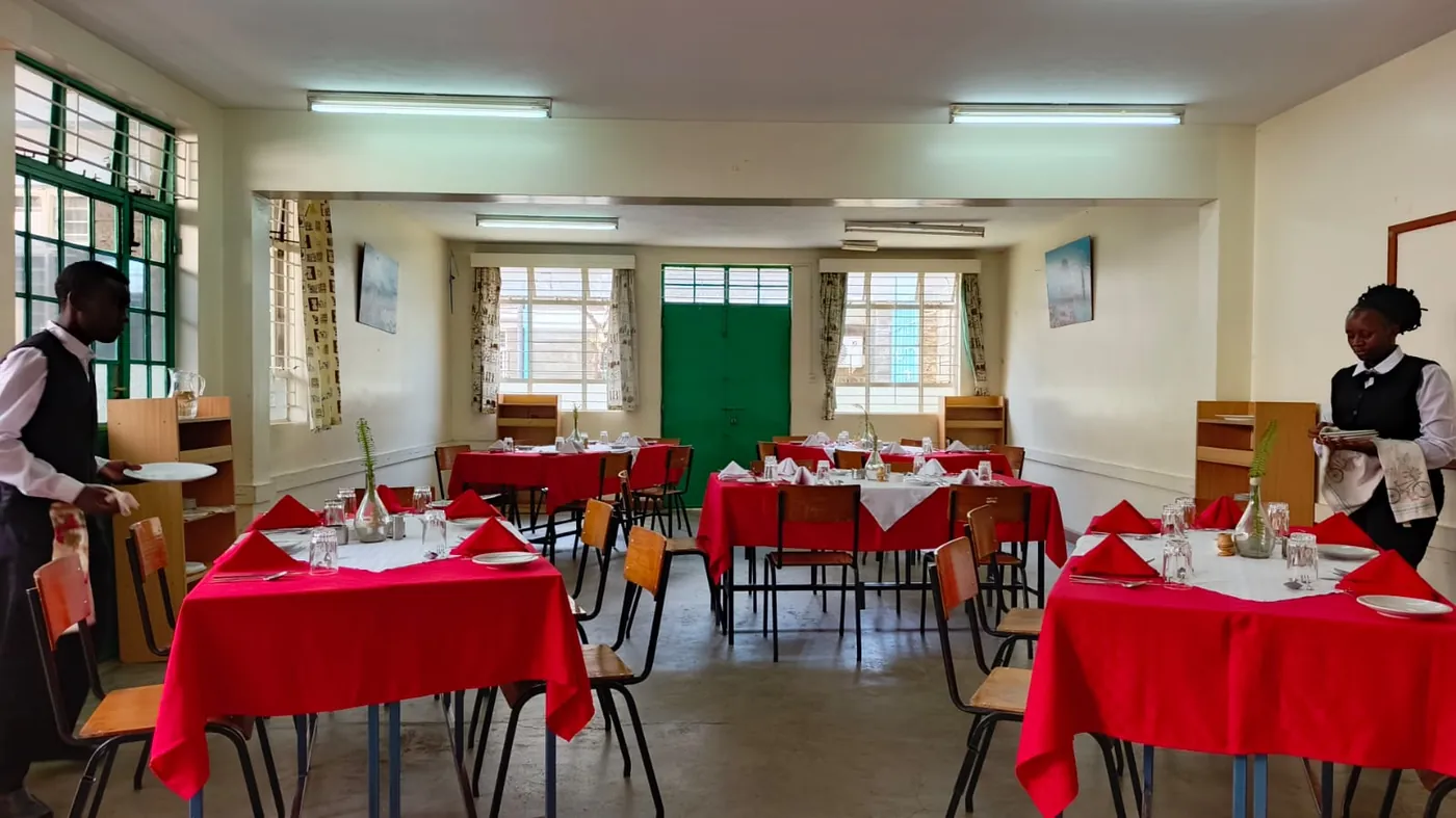 The Taste of Hope dining room prepared for guests