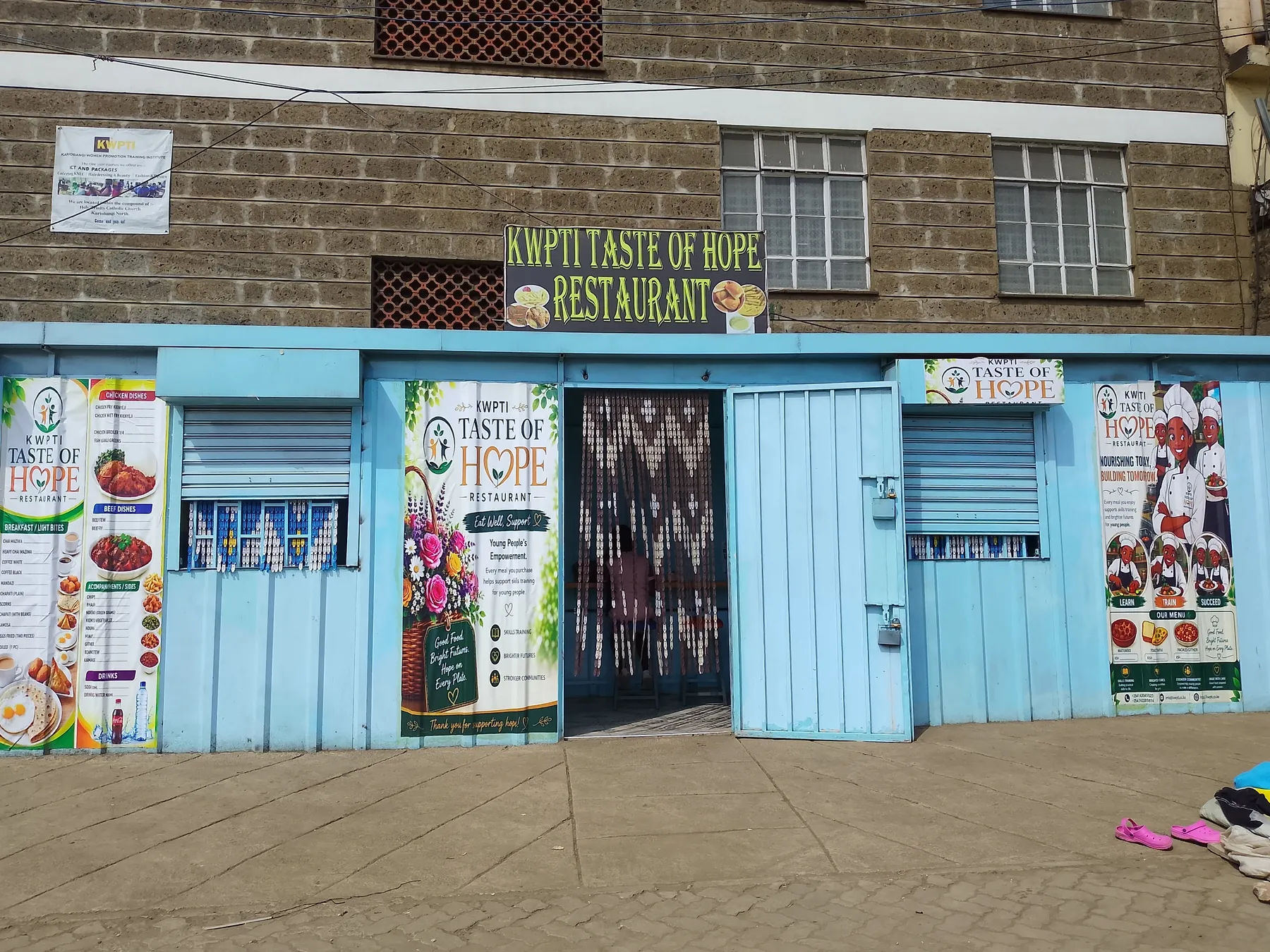 Exterior of KWPTI Taste of Hope Restaurant